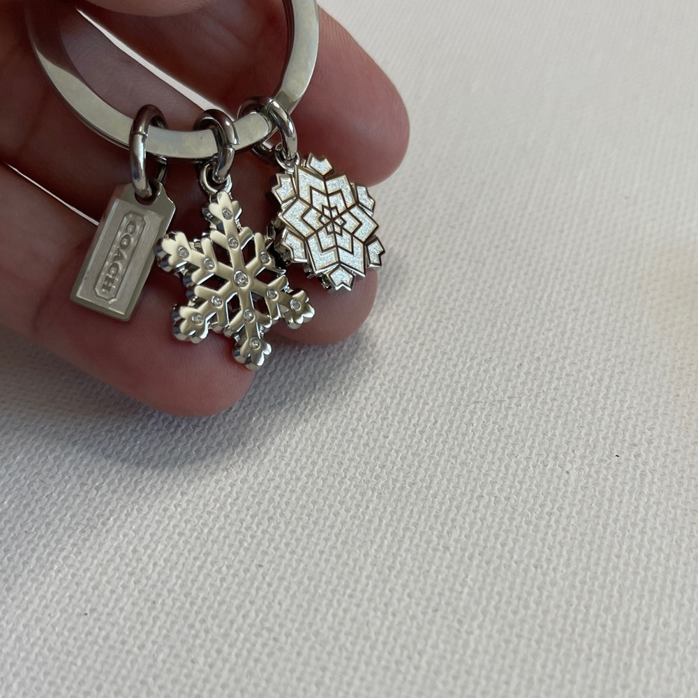 Coach Silver Snowflake Charm Keychain and White Coach Pen Set - Picture 4 of 7